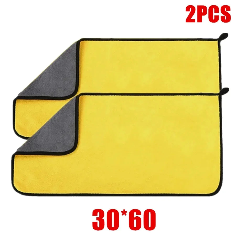 1/2/6 Pack Car Cleaning Cloth Professional Cleaning Car Wiping Microfiber Towel Car Wash Towel Accessories