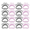 20pcs Cute Cat Claw Paper Clips Creative Pink Black Metal Paperclip Cartoon Bookmark Binder Office Stationery Binding Supplies