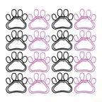 20pcs Cute Cat Claw Paper Clips Creative Pink Black Metal Paperclip Cartoon Bookmark Binder Office Stationery Binding Supplies
