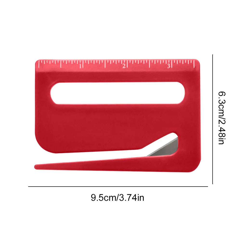 1Pc Plastic Letter Opener With Ruler Envelope Mail Slitter With Razors Wrapping Cutter Opener With Pointed End, Magnifying Glass