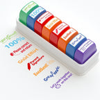 8 Teacher stamps Classroom Teacher Fun Automatic inking stamps for Grading Office Teachers English Spanish Optional Teacher
