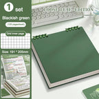 Multifunctional 120 Pages Loose-leaf Notebook Color Detachable Diary Book Grid Inner Pages Flip Up Hand Account Book Students