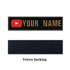 YouTube Logo 10X2.5cm Embroidery Custom Name Text Patch Stripes Badge Iron On Or  Patches