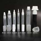 Creative Plastic Empty Pen Rod 3mm 5mm 6.5mm 8mm 10mm Barrels Tube for Graffiti Pens Liquid Chalk Markers Paint Pen Accessories