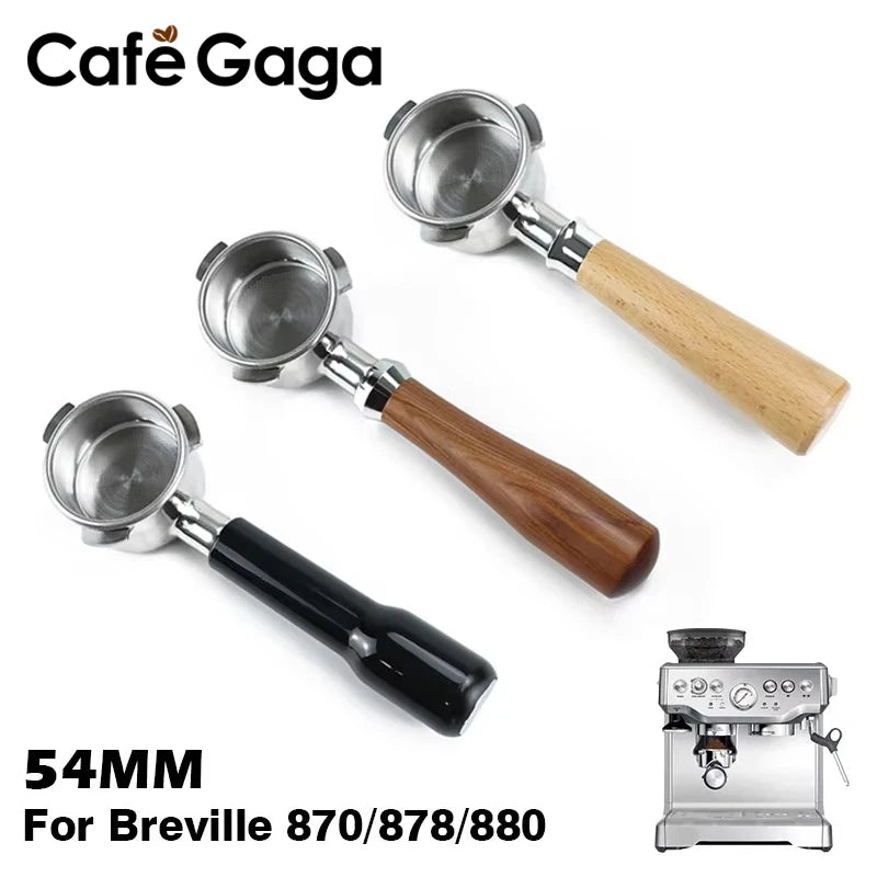 54mm Coffee Bottomless Portafilter Naked for Breville Sage 870 878 880 Barista Express Machine Barista Tool Espresso Accessories