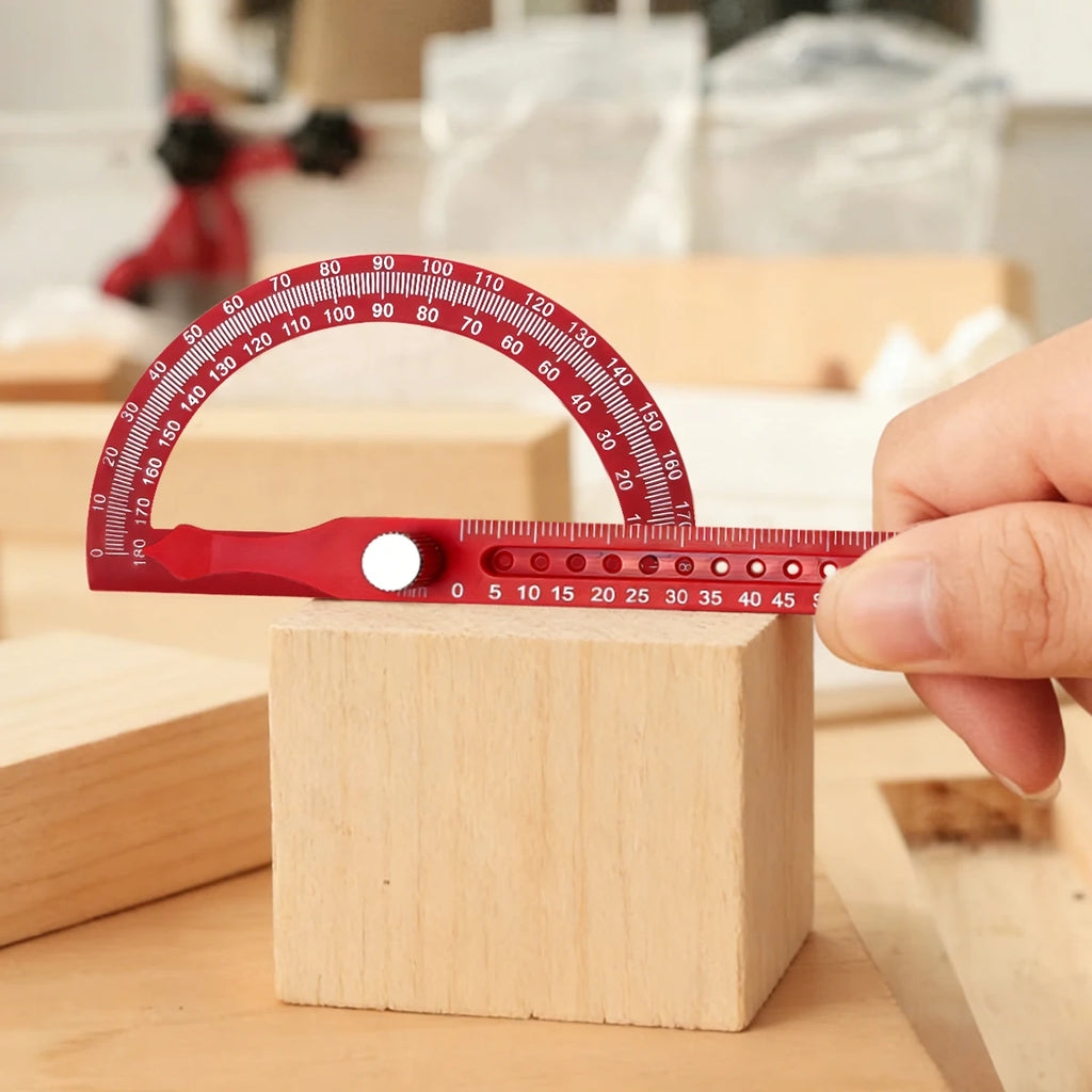 ABS Protractor Angle Marking Ruler, Multifunctional Protractor Woodworking Ruler for High-precision Angle Measurement