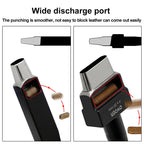 OWDEN Oblong Leather Punch Set for Belt Hole Puncher Oval Hole Strap Watch Band Flat Heavy Duty Leather Craft Hollow Punch
