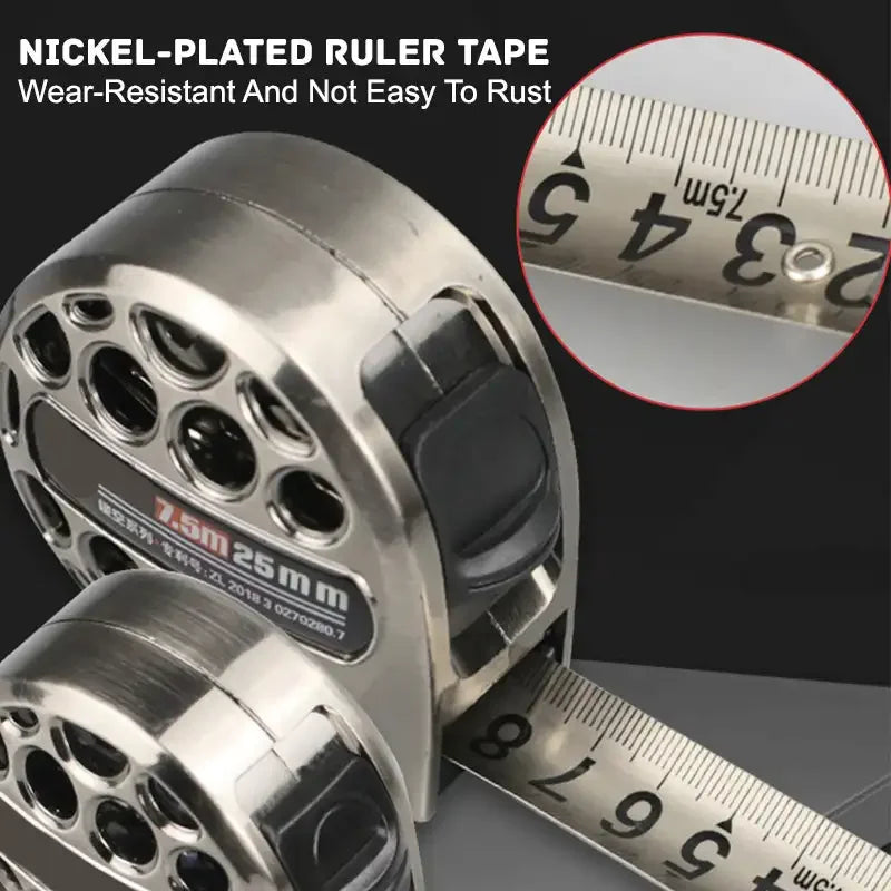 3/5/7.5M Metric Tape Measure Stainless Steel Anti-corrosion Retractable Metric Ruler Hollow Design Woodworking Measuring Tool