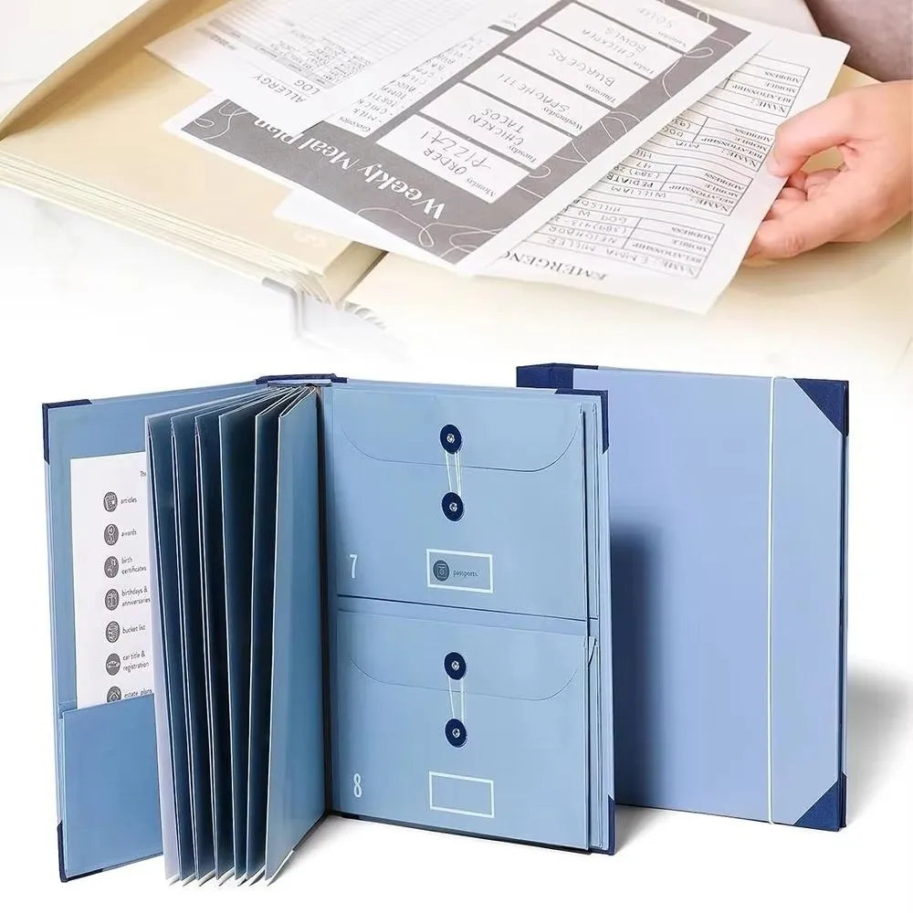 Portable In Case I Go Missing Binder Large Capacity File Storage Tools Manila Pocket Folder Multiple Pockets