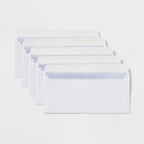 45ct 4"x9.5" Press and Seal Security Envelopes White: Self-Seal Mailing, Business, Letter, Size 10