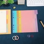 10Pcs Plastic Index Divider Tabs Multicolor Smooth Surface Easy Use Office Index Tabs Binder Dividers Label A4