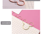 Special-shaped Paper Clip Golden Creative Cute Cartoon Paper Clips Metal Shape Gold Color Bookmark Stationery Office Paperpins