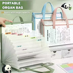 A4 Portable Accordion File Organizer, 13 Pocket Expanding Document Folder for Business School Office Student Supplies