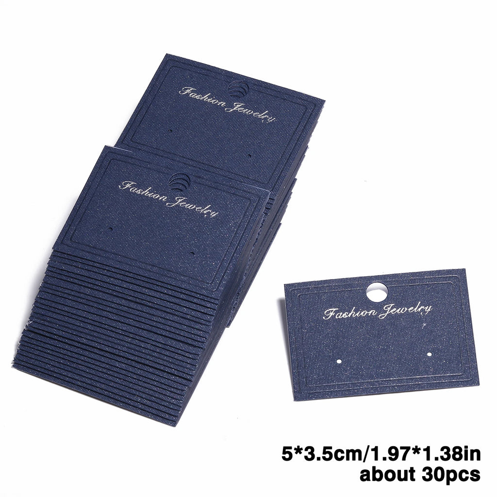 50/30pcs 3.5x3mm 5x3.5mm Earrings Necklaces Jewelry Plastic Display Cards Retail Price Tag Label Earring Stud Organizer Holder