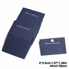 50/30pcs 3.5x3mm 5x3.5mm Earrings Necklaces Jewelry Plastic Display Cards Retail Price Tag Label Earring Stud Organizer Holder