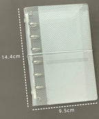 M5 A7 A6 Diagonal PP Three Fold PP Loose Leaf notebook Cover Mini Portable Sticker Small Card Photo Storage Ledger