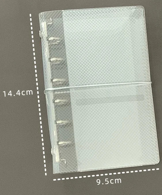 M5 A7 A6 Diagonal PP Three Fold PP Loose Leaf notebook Cover Mini Portable Sticker Small Card Photo Storage Ledger