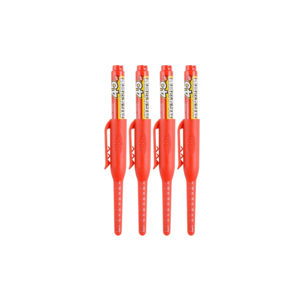 4-40Pcs White/Black/Blue/Red 45mm Deep Hole Marker Pens Long Nib Head Carpenter Pen Waterproof for Measuring Woodworking Office
