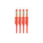 4-40Pcs White/Black/Blue/Red 45mm Deep Hole Marker Pens Long Nib Head Carpenter Pen Waterproof for Measuring Woodworking Office
