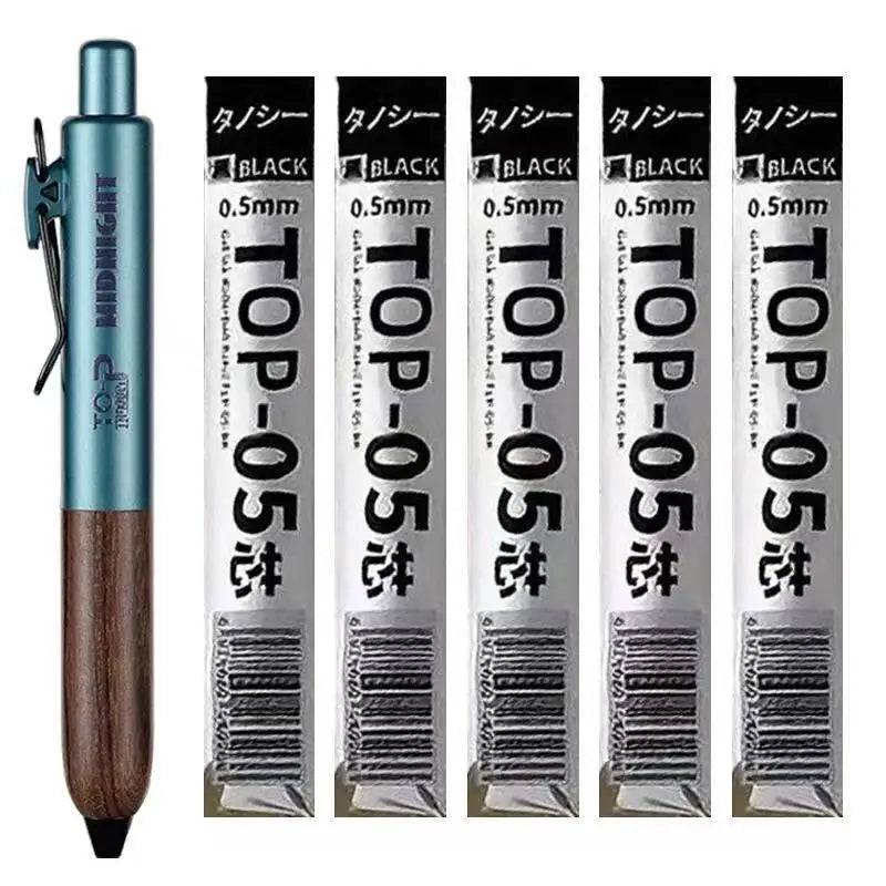 Retro Metal Mini Pocket Gel Pen Wood Grip Small Signing Pens 0.5mm Black Ink Smooth Writing Mignight Retractable Daily Write Pen