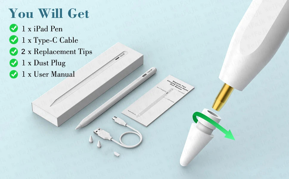 For Apple Pencil 2nd Generation Original Stylus Pen iPad Pencils For iPad Pro Air 11 M3 a16 5 9 12.9 Mini 2018-2026 Accessories