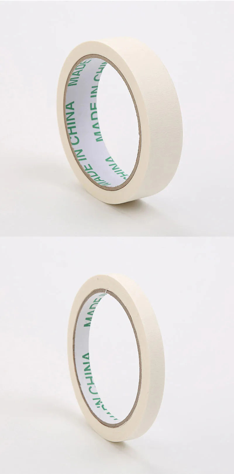 Masking Tape White Color  Sealing Self Adhesive Tape Car Painting Shelter Decoration Paper Tape Waterproof 20m / roll