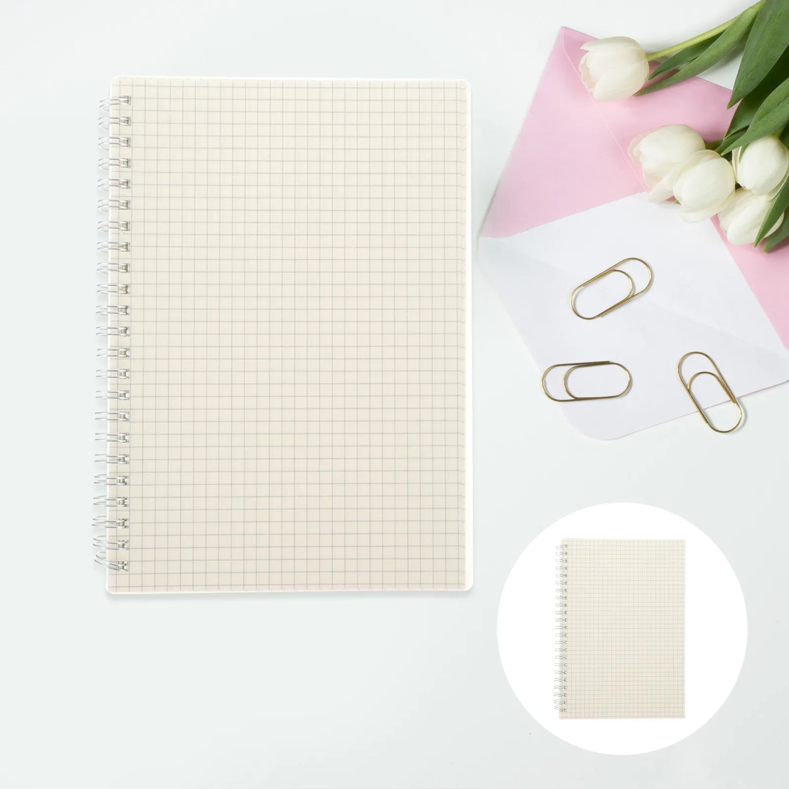 2Pcs Spiral Math Notebook Graph Paper Grid Notepad Ideal for Students Engineers Journaling Sketching Scheduling Daily Planning