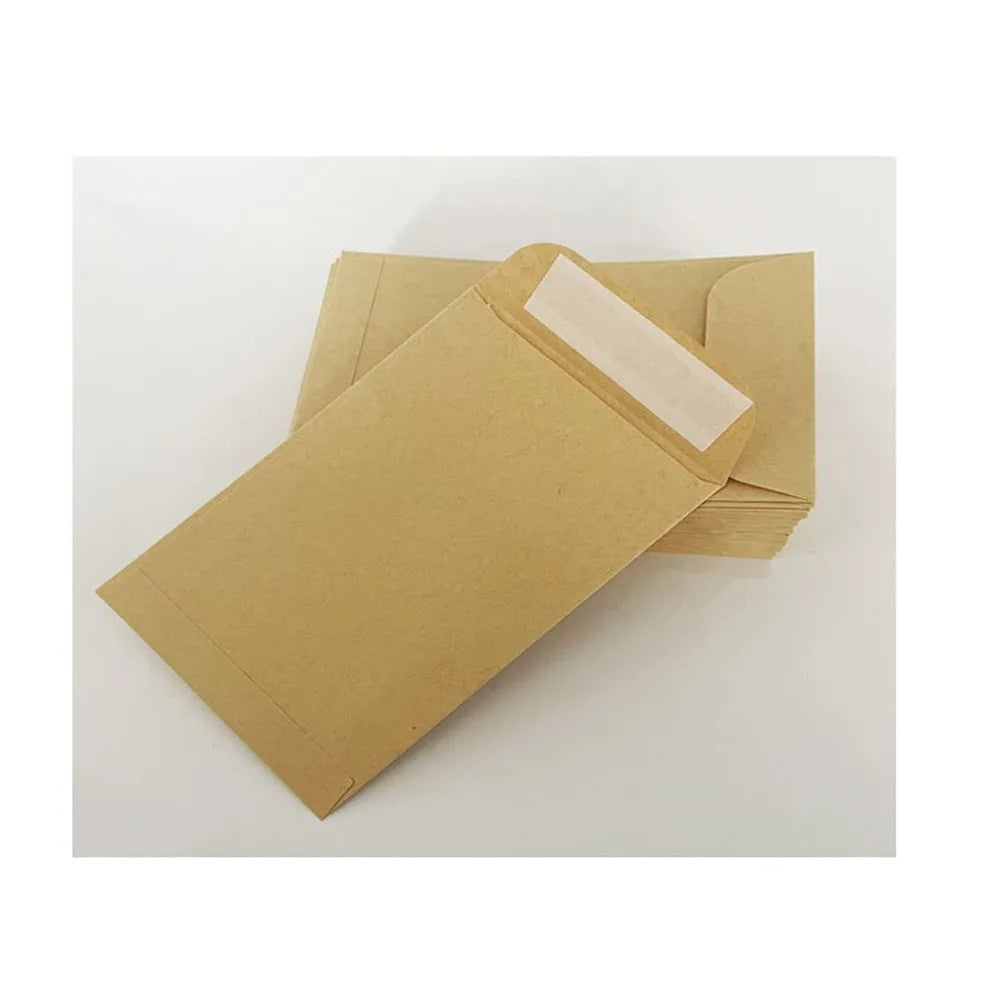 50pcs,Kraft Envelope, Retro Paper Envelopes,Self Adhesive Envelope for file,Wedding Invitations,photo, Stationery Storage