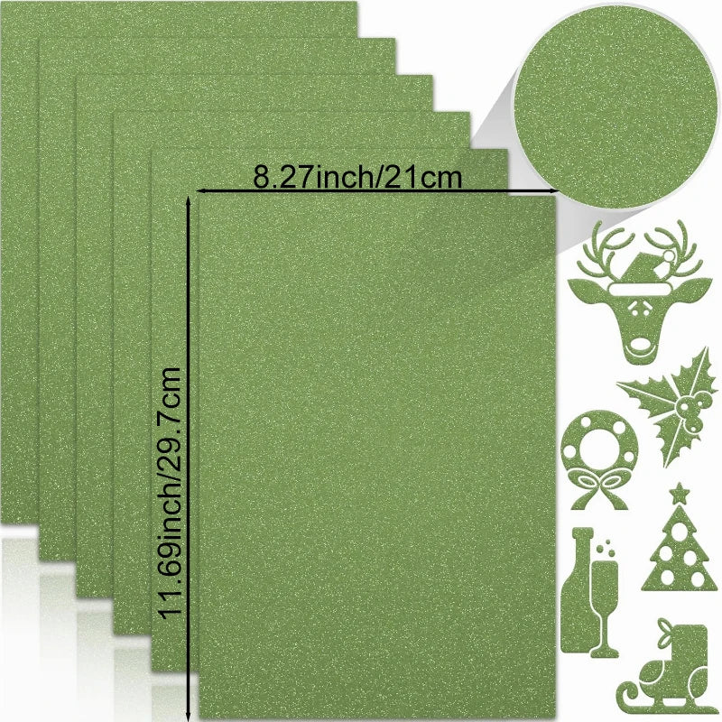 25 Sheets Colored Glitter Cardstock Paper 250G A4 Premium for Scrapbook DIY Projects Birthday Party Decoration Gift Box Wrapping