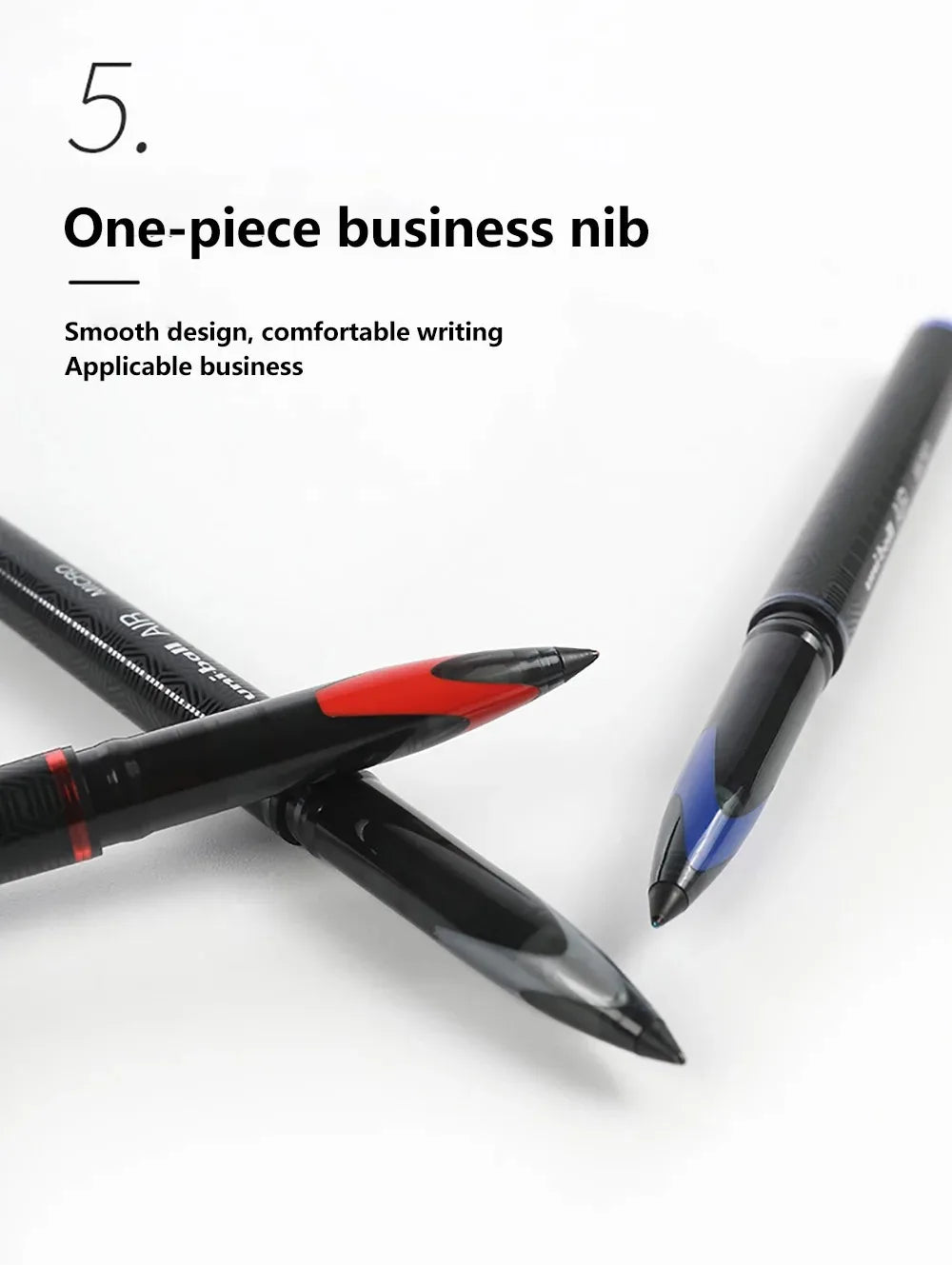 3/6pcs Japan Uniball Gel Pen AIR Straight Liquid Signature Pen UBA-188 Black Technology 0.5/0.7mm Free Writing School Supplies