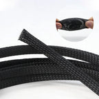 1~50m PET Braid Sleeves Black 2/4/6/8/10/12/14/16/20/25/30/35/40/50/60mm High Density Insulated Snake Skin Cable Wrap Sheath