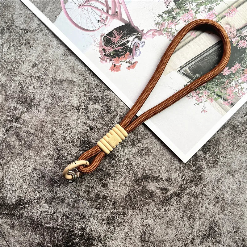 Cellphone Strap Candy Color Rope for Cards Metal Keyring Wrist Lanyard Keychain Portable Cellular Pendant Premium Hand Strap