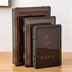 A4 Dust Proof Document Organizer Storage Box Black Transparent Simple Certificate File Box Container for Easy Organization