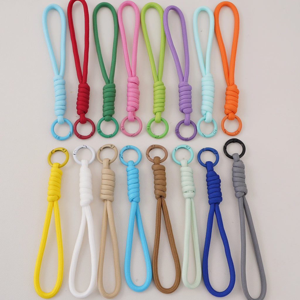 1PC Creative Braided Lanyard Keychain for Phone Case Anti Lost Knot Rope Strap Car Key Chains DIY Accessories Fashion Keyring