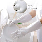 Durable Waterproof Housework Latex Cleaning Gloves for Kitchen Laundry Dishwashing, Wear Resistant Rubber