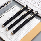 Baoke 0.5/0.7/1.0mm Large Capacity Signature Set Antibacterial Pen Black Carbon Office Neutral Roller Ball Pen Business Refill
