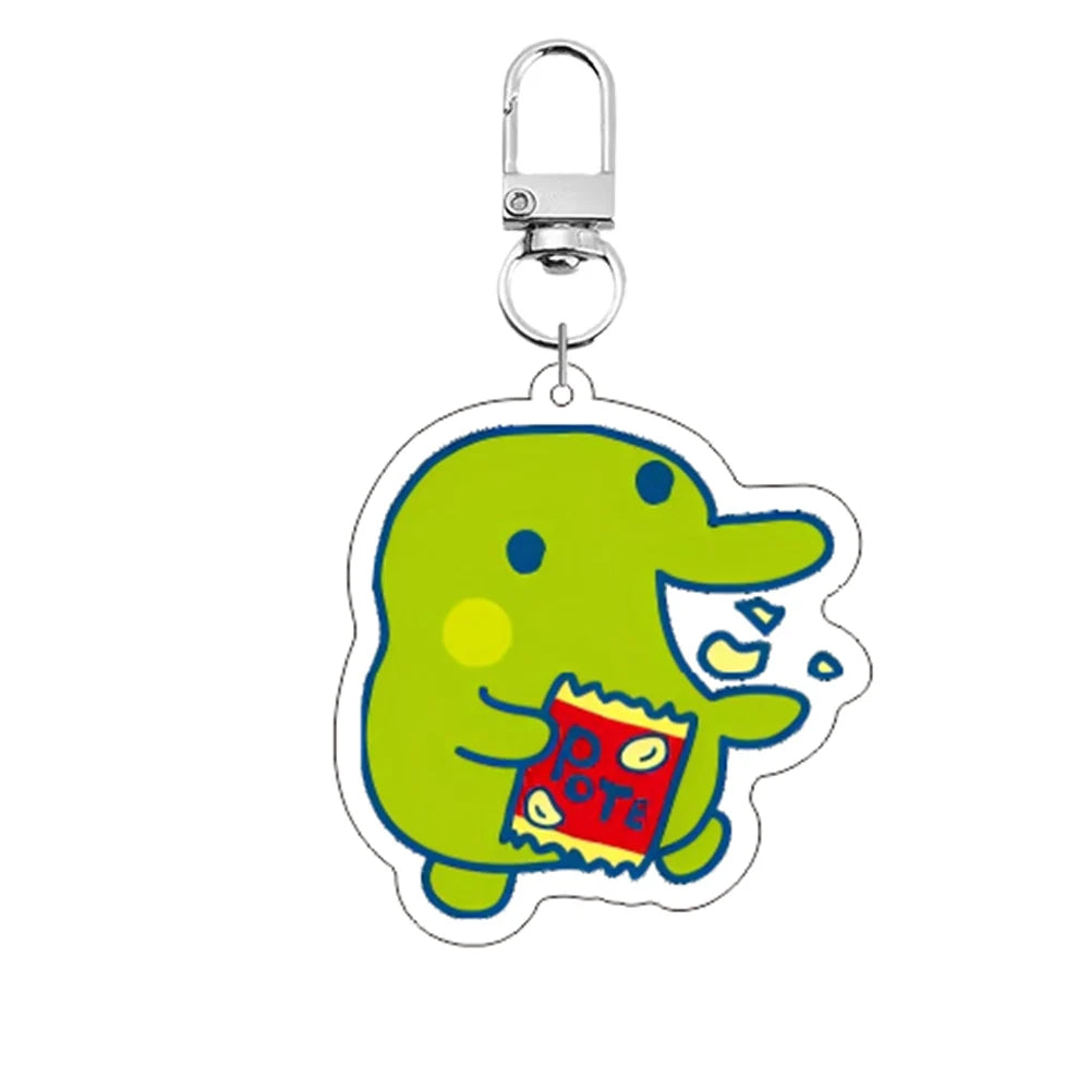 Acrylic GoGo Tamago Q Version Mobile Phone Chain Mametchi Kuchipatchi Mimitchi Gozarutchi Key Chain Cell Phone Pendant Gifts