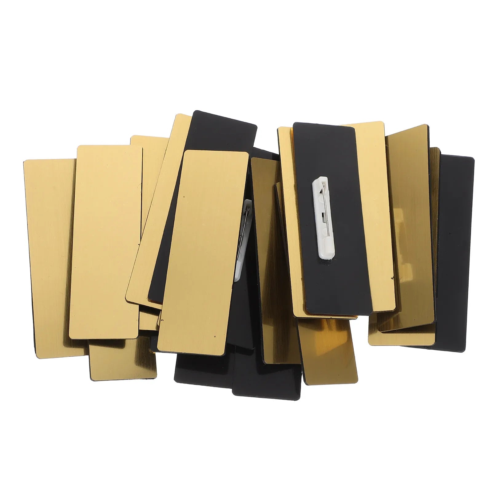 20Pcs Blank Name Tags with Pin Backs for Office Employees Identification DIY Reusable Plastic Name Badges for Workplace Meetings