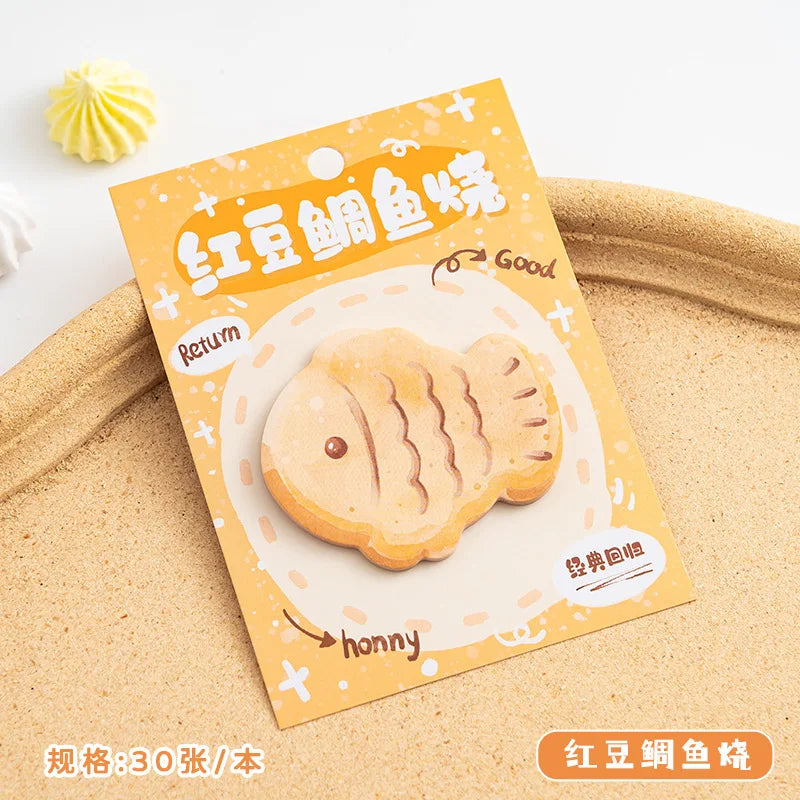 Creative Bread Sticky Notes Cute Cartoon Memo Pad Unique Design Note Paper Kawaii  Dessert Cuisine DIY