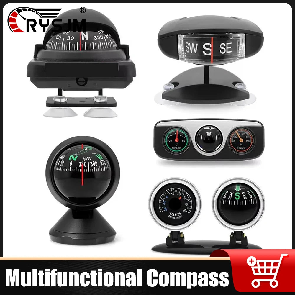 Various Compass Portable Compact Navigation Compass Device Universal Outdoor High Precision Compass For Car Boat Moto Bicycle