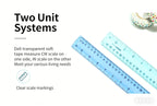 Deli 6209 Flexible Ruler, Bendable 30cm Plastic Straight Ruler, High Toughness Student Office Measuring Tool