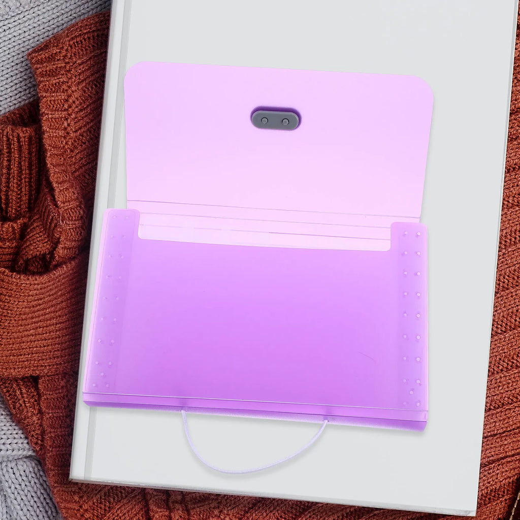 Portable Expanding File Organizer Accordion Folder Multi Layer Document Storage Pouch for Office Conference Room Home Receipts