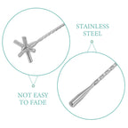 Stainless Steel Cocktail Stirrer Metal Swizzle Stick Reusable Beverage Stirring Tool Party Drink Mixer Xmas Holiday Coffee Hot