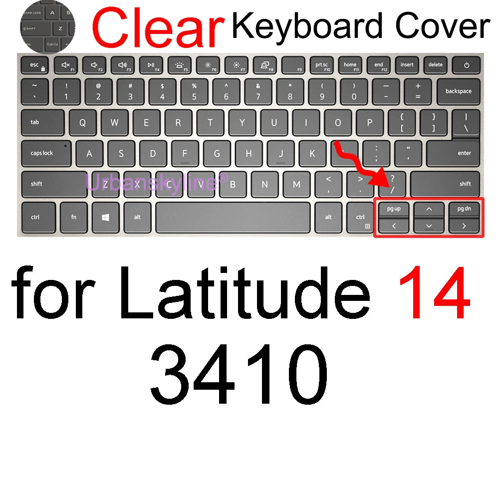 Keyboard Cover for Dell Latitude 14 7440 7450 7400 7404 7410 7414 7420 7424 7430 7480 7490 2 in 1 Silicone Protector Skin Case