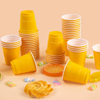 50pcs Mini Plastic Disposable Cups Drinking Cups Wine Cup for Celebration Bachelorette Party Events Wedding Birthday Supplies