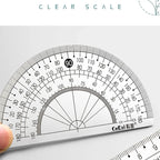 Compasses and Rulers 9-piece Set Kawaii Triangle Ruler Ruler Student Set Ruler Multi-functional Mathematical Drawing Compass Set