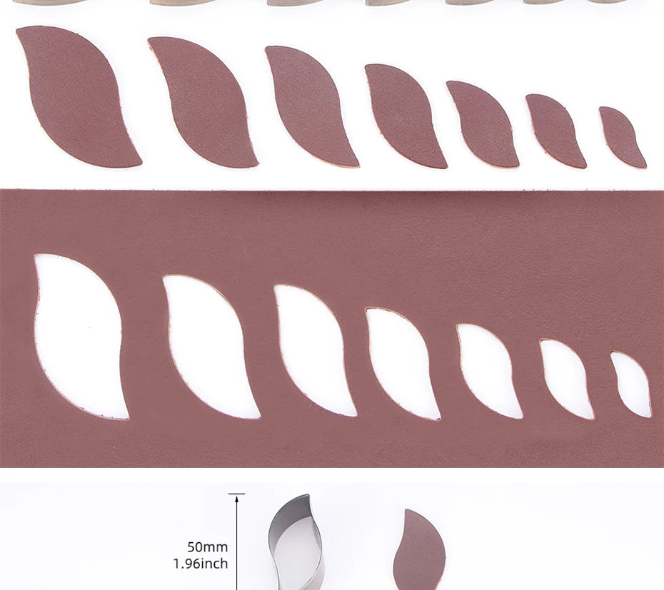 7Pcs Leather Die Cutter Hollow Punching Tool Cutting Mold Punching Die Set for Handmade DIY Leather Craft 20/25/30/35/40/45/50mm