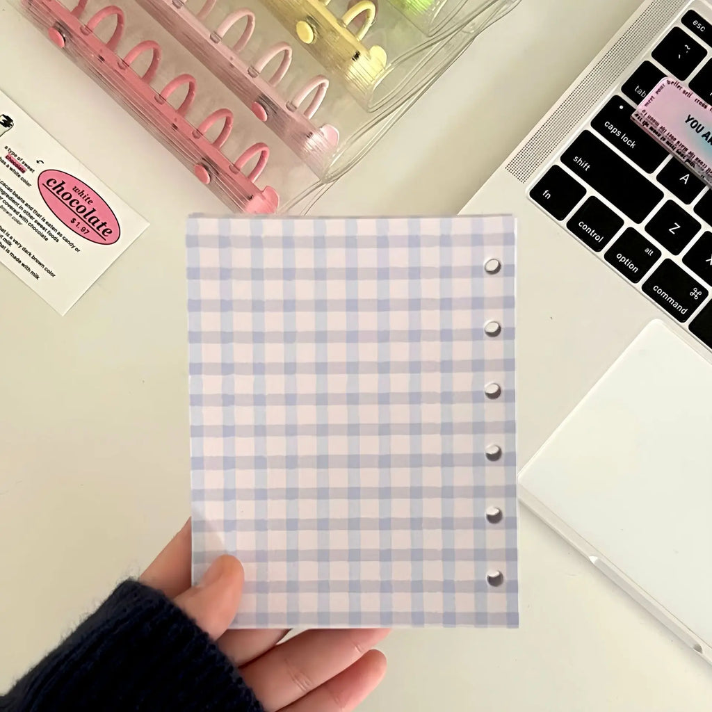 A7 Widening Colouful Notebook Refill Spiral Binder Inner Page Grid Diary Agenda PlannerSchool Stationery