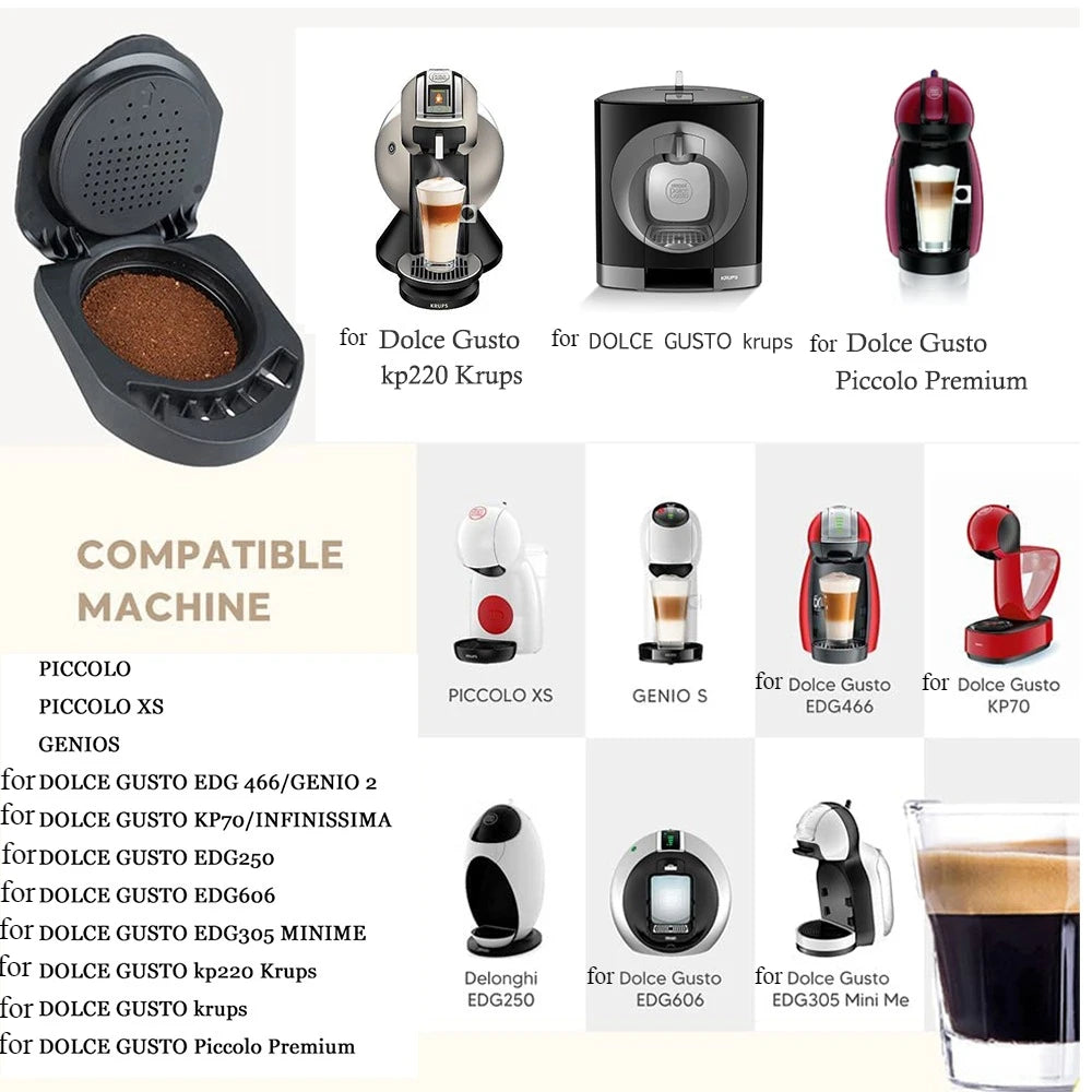 Capsule Adapter For Nespresso Original Capsules Convert for Dolce Gusto Crema Make for Dolce Gusto Coffee Machine CIRCOLO Genio