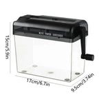 Hand Shredder Hand Crank Portable Mini Paper Cutting Tool Transparent Documents Paper Cutting Tool Birthday Gift Home Office